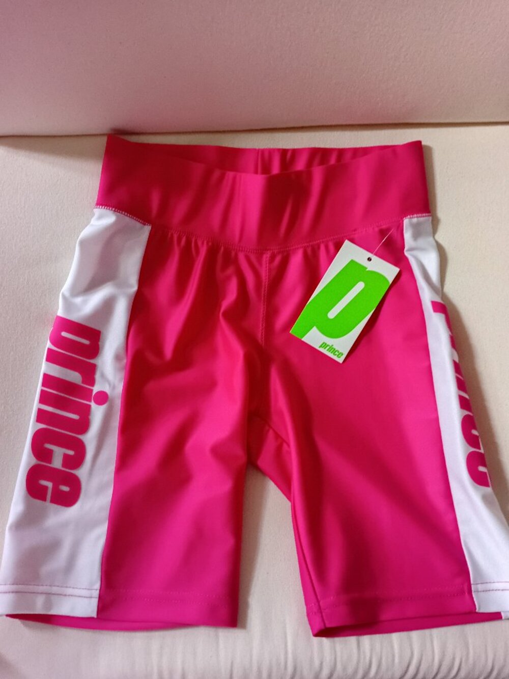 Prince° Hot Pink And White Biker Shorts NEW With Tags